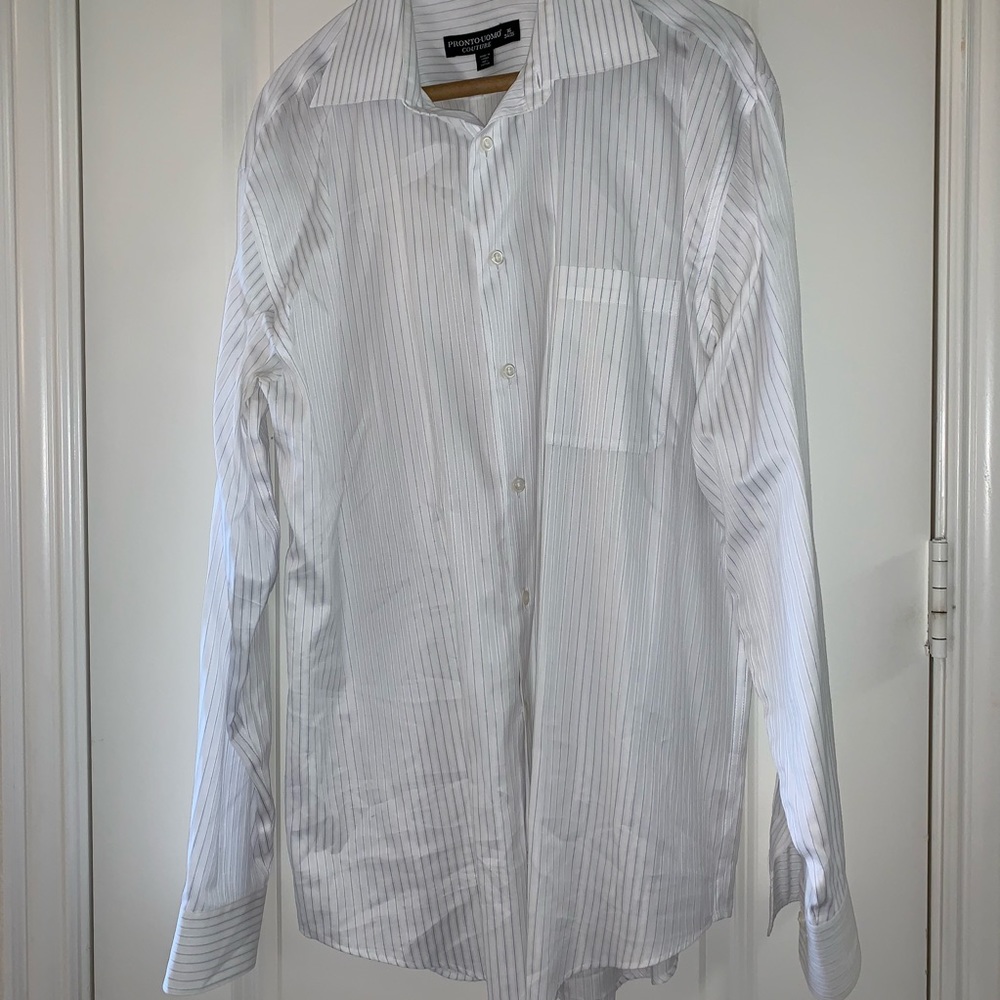 Pinstripe dress shirt. 16 34/35